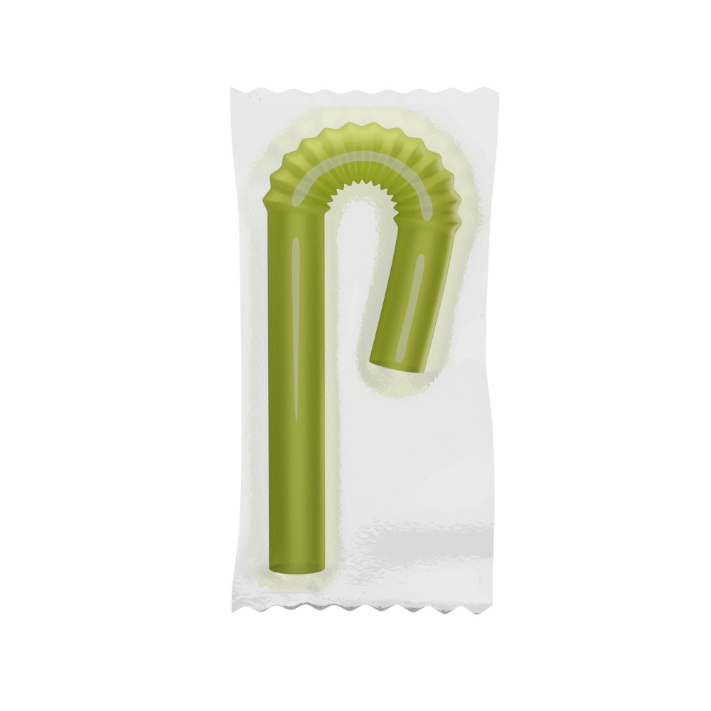 A Bottle with  Filling and a Straw in Wrapper 3D model_24