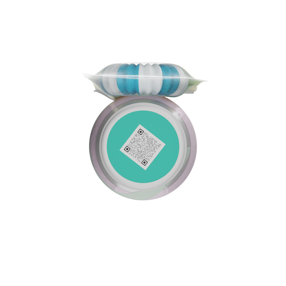 A Bottle with  Filling and a Straw in Wrapper 3D model_3