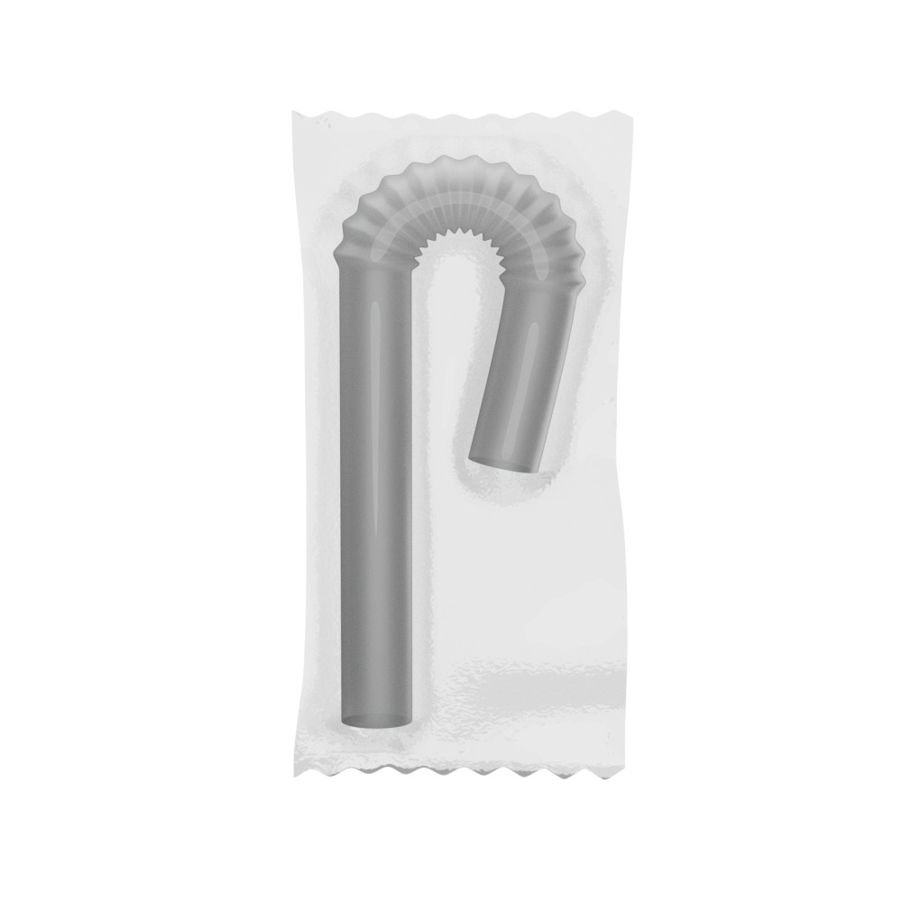 A Bottle with  Filling and a Straw in Wrapper 3D model_22