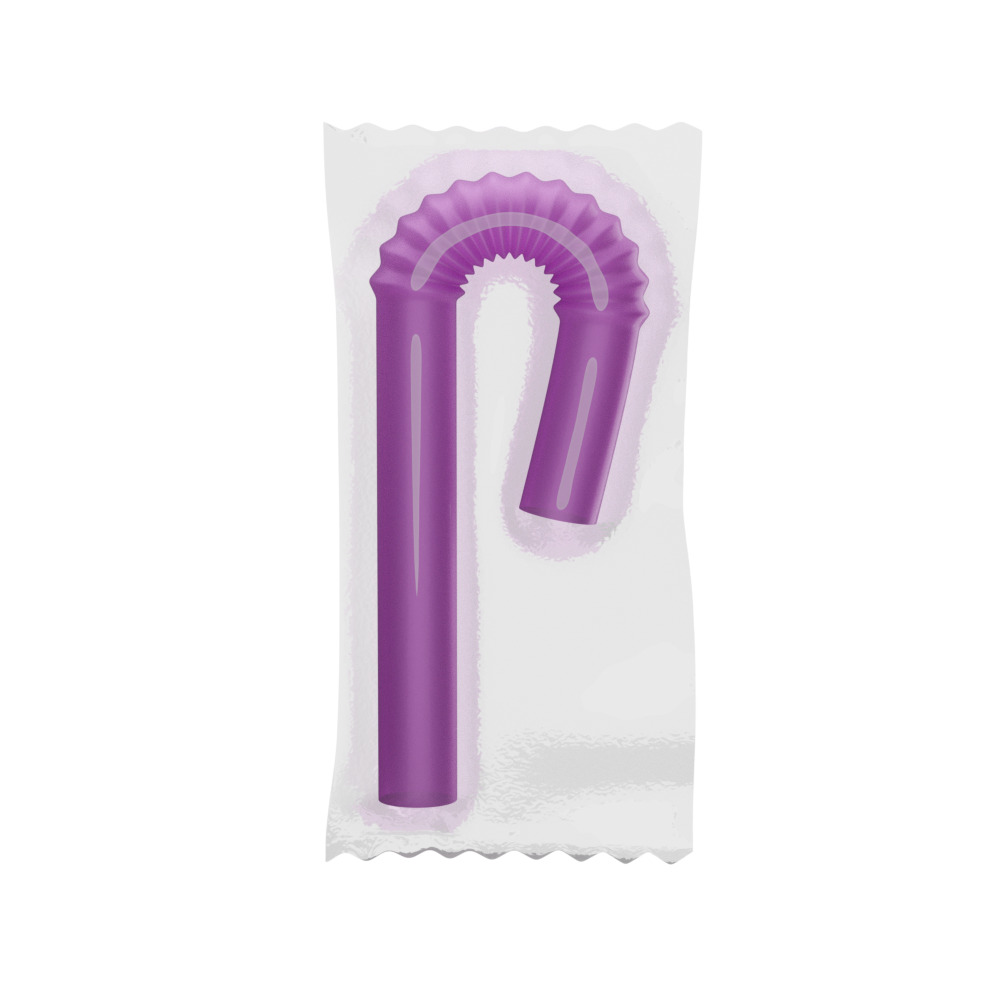 A Bottle with  Filling and a Straw in Wrapper 3D model_26