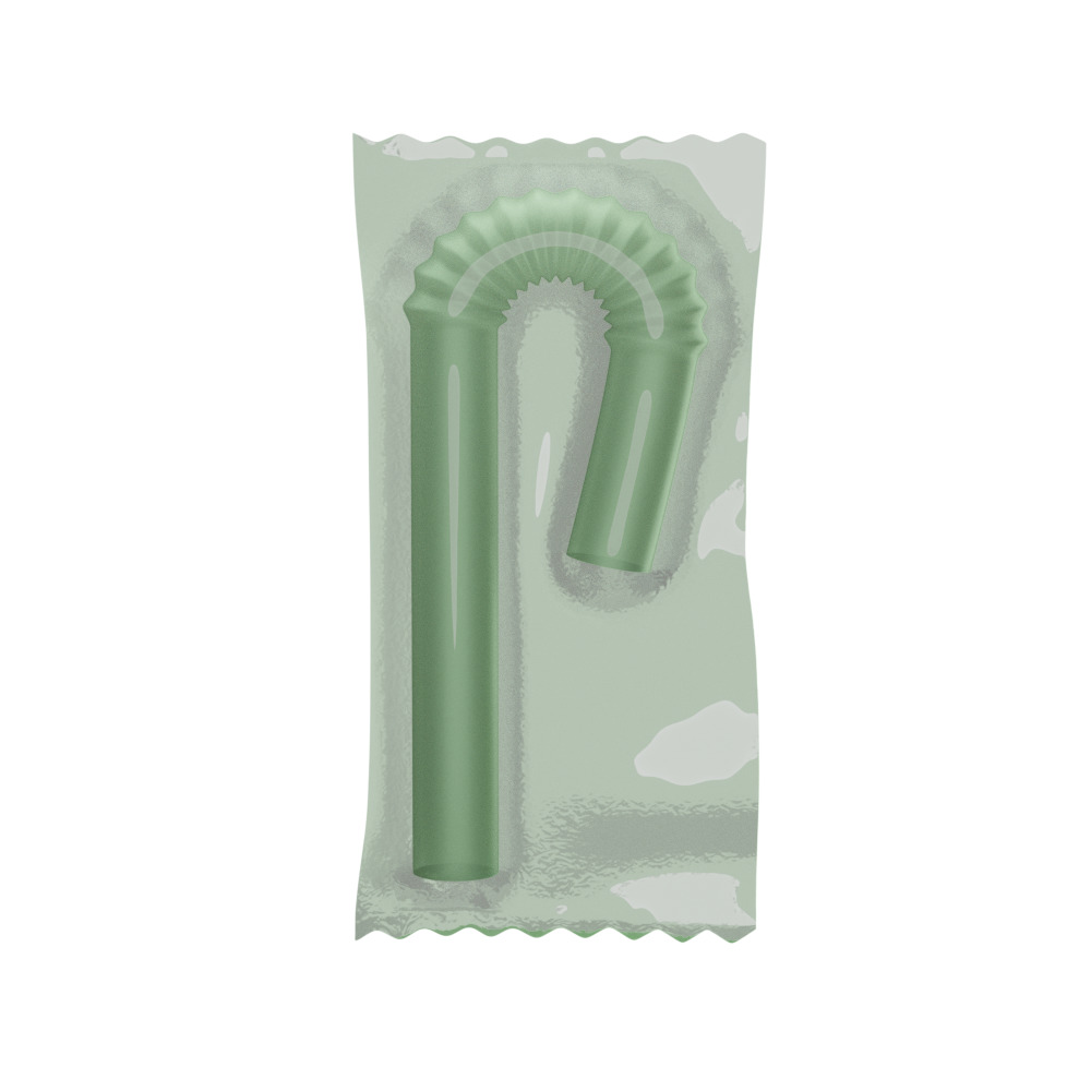 A Bottle with  Filling and a Straw in Wrapper 3D model_27