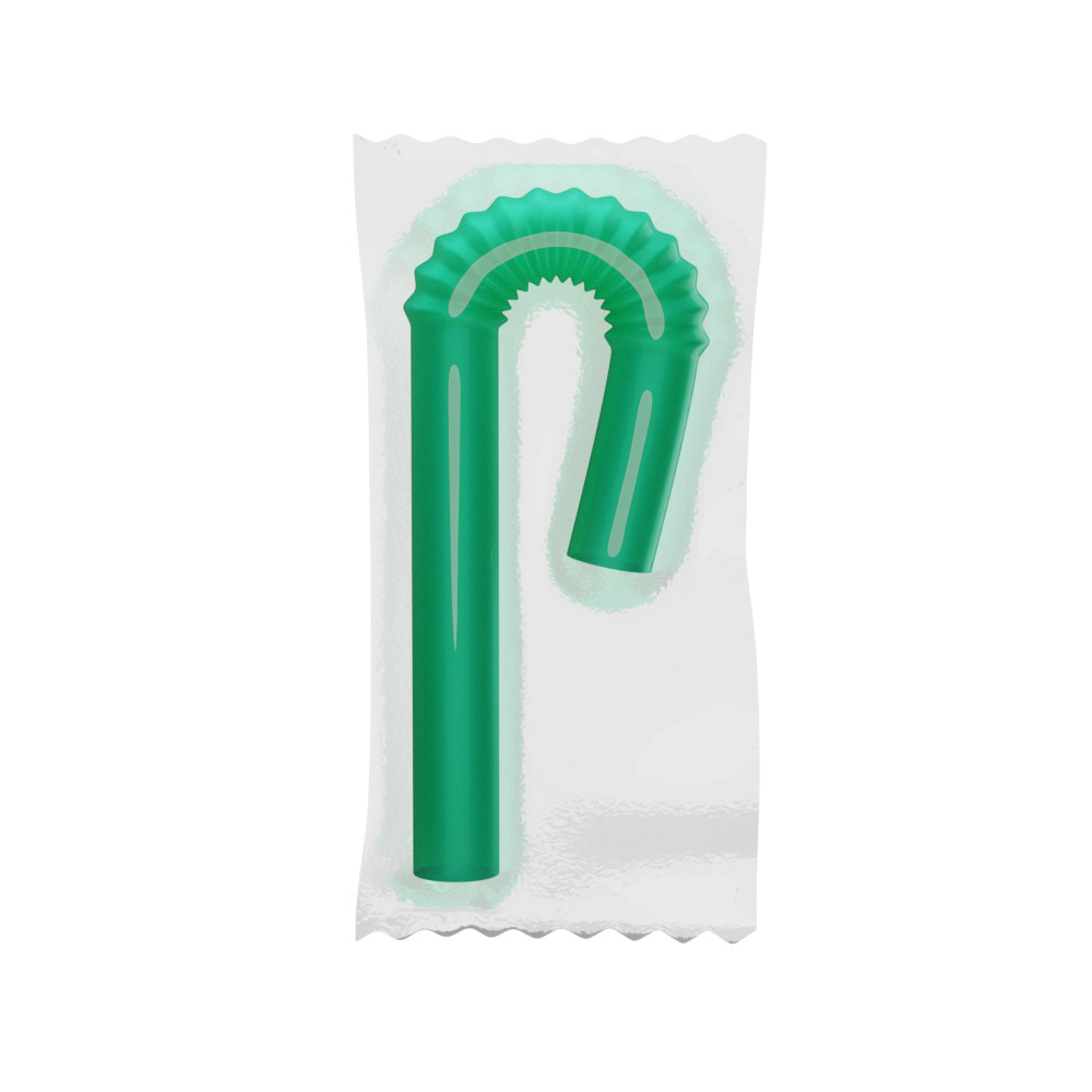 A Bottle with  Filling and a Straw in Wrapper 3D model_23