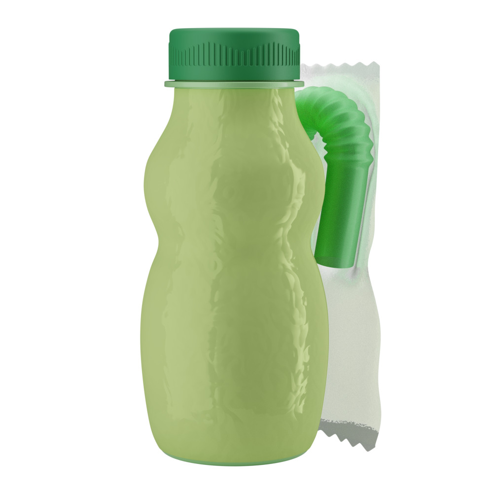 A Bottle with  Filling and a Straw in Wrapper 3D model_11