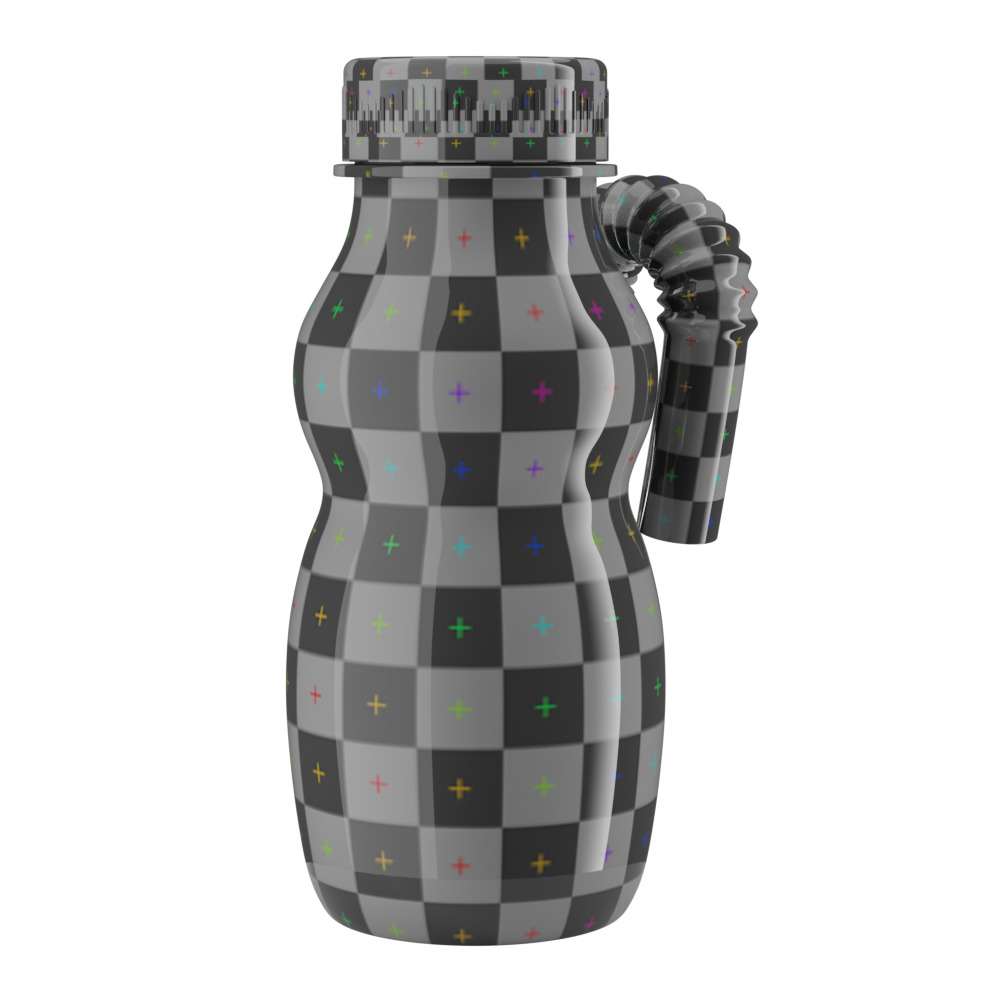 A Bottle with  Filling and a Straw in Wrapper 3D model_18