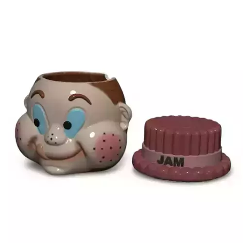 Jam jar head boy vintage 1950 3D print model