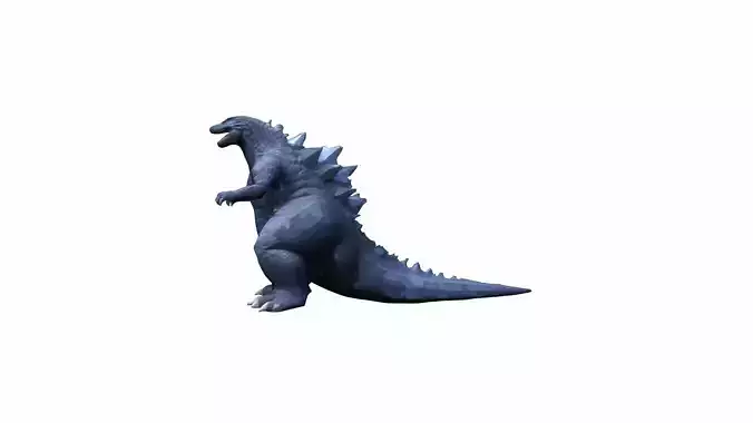 Angry Monster Godzilla  Cartoon Design 3d Render 3D model