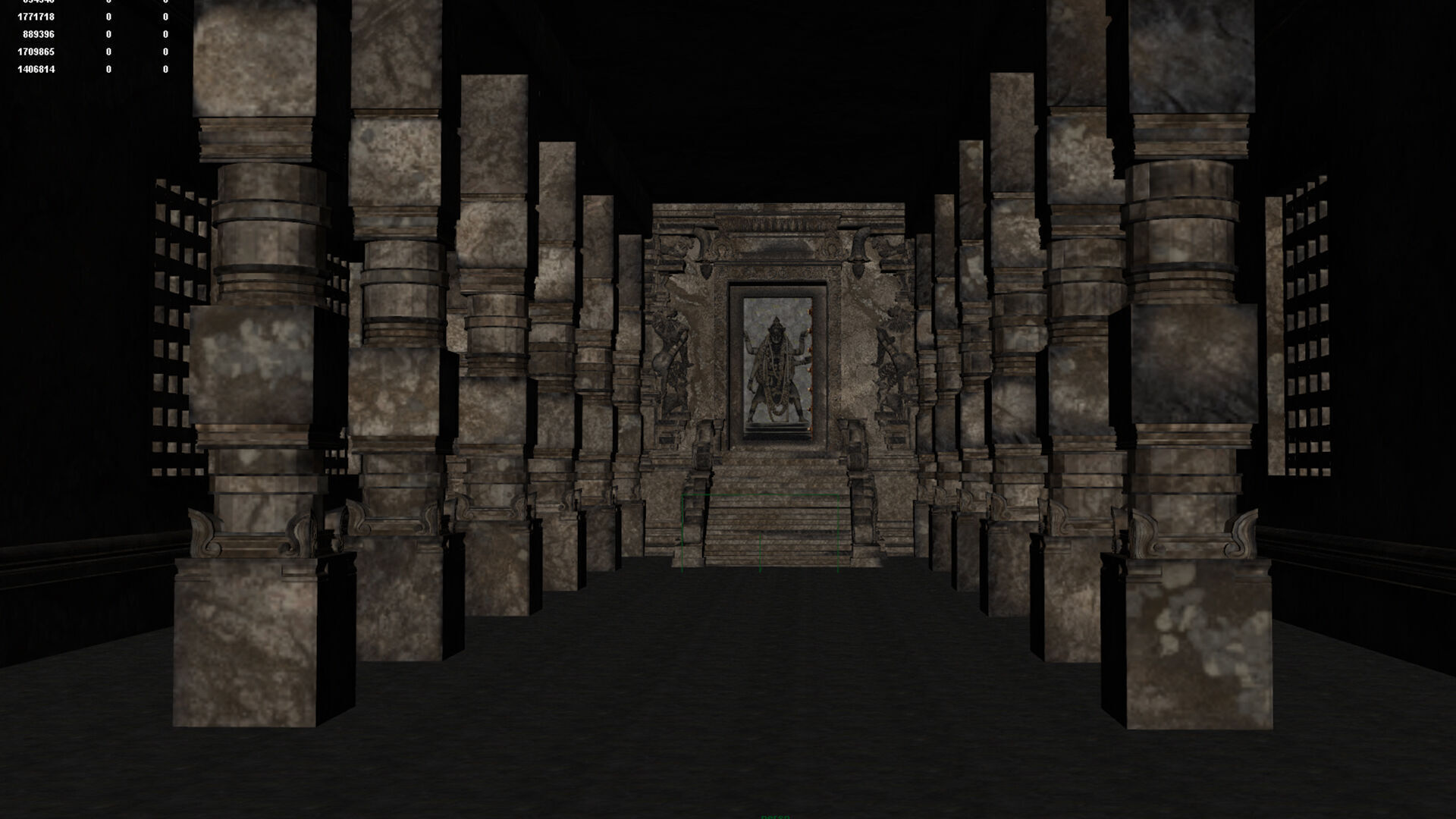 maha kali temple interior 3D model_20