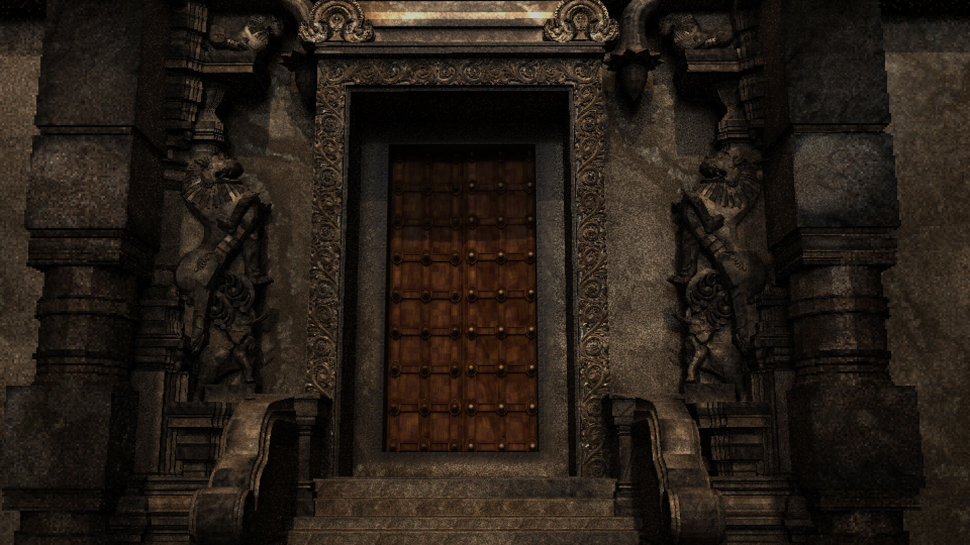 maha kali temple interior 3D model_5