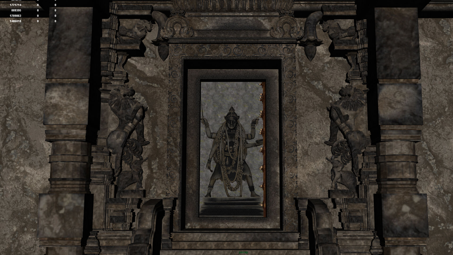 maha kali temple interior 3D model_18