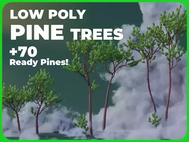 Low Poly Pine Trees