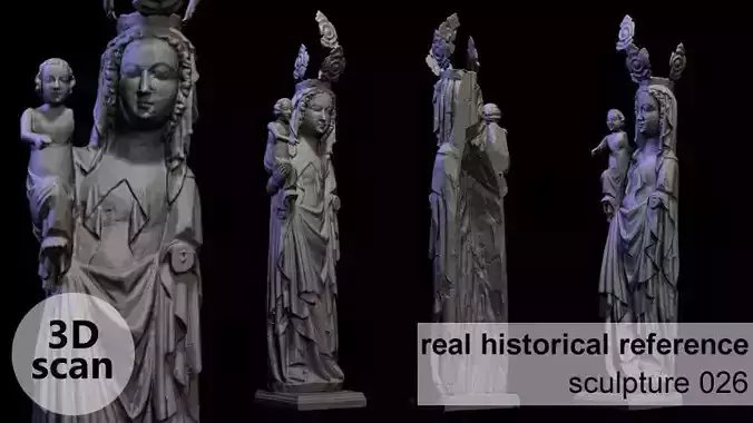 Wooden sculpture 026 3D print model