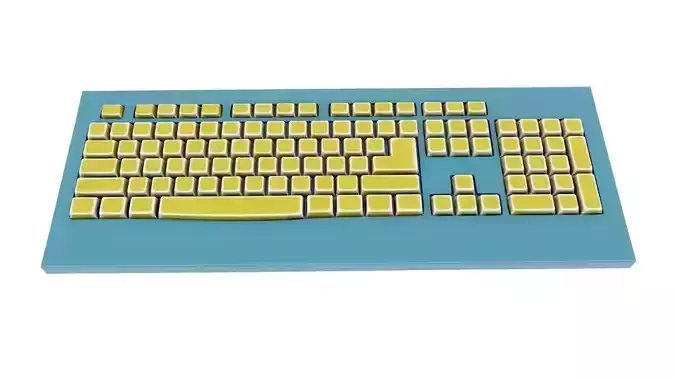 stylish cartoon computer keyboard