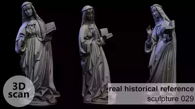 Wooden sculpture 028 3D print model
