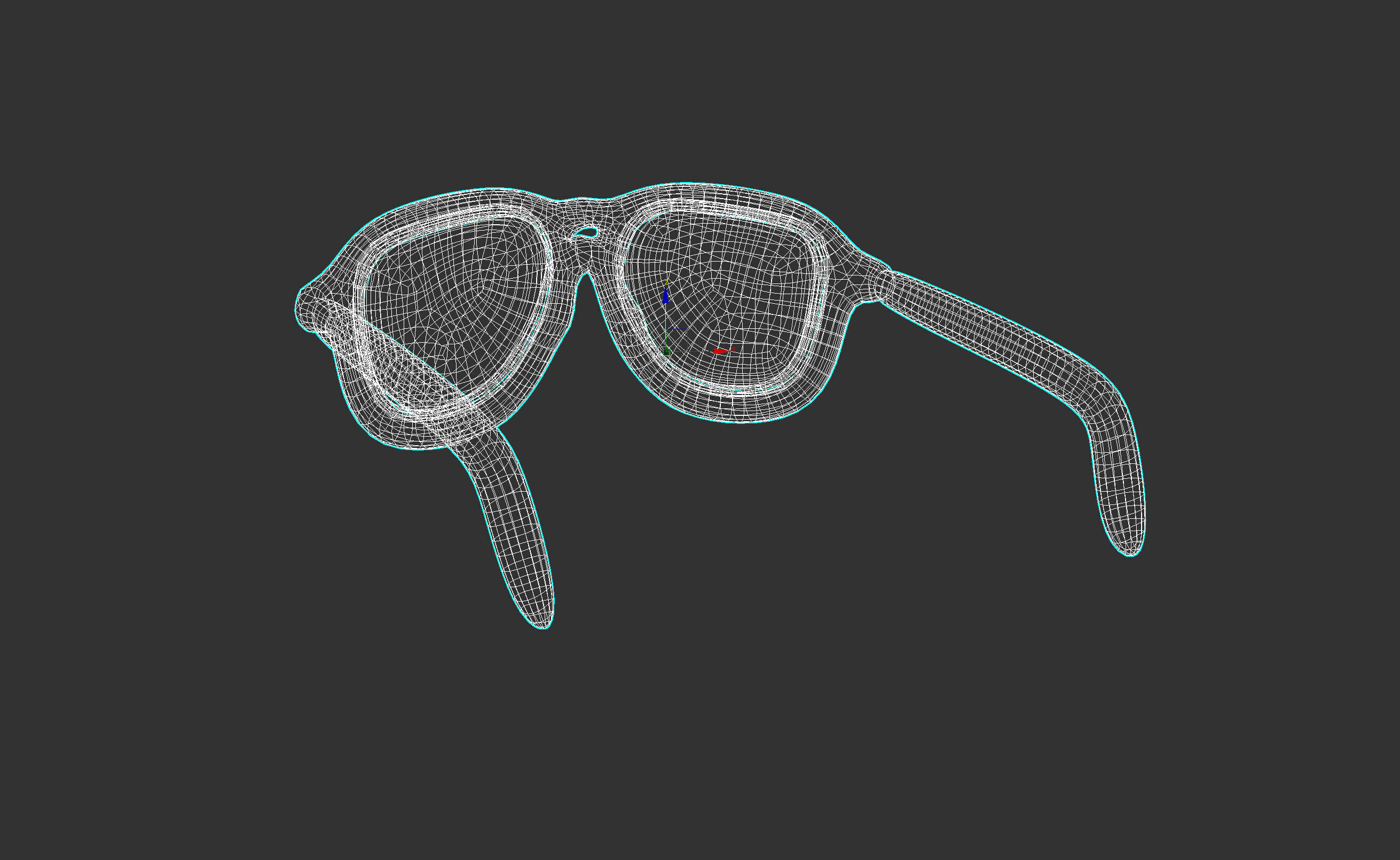 Sunglasses cartoon 3d icon Low-poly 3D model_4