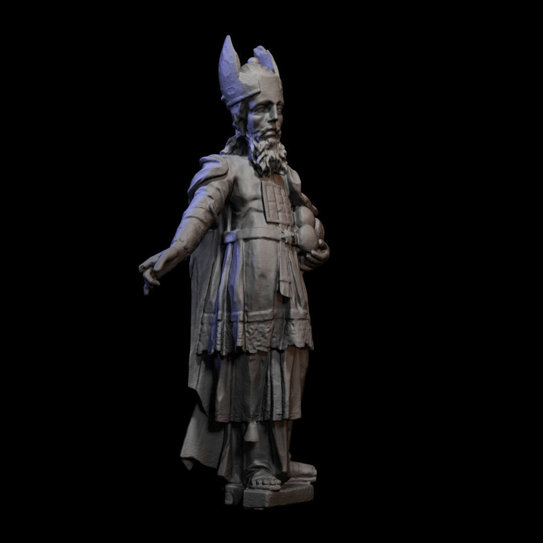 Wooden sculpture 030 3D print model_5