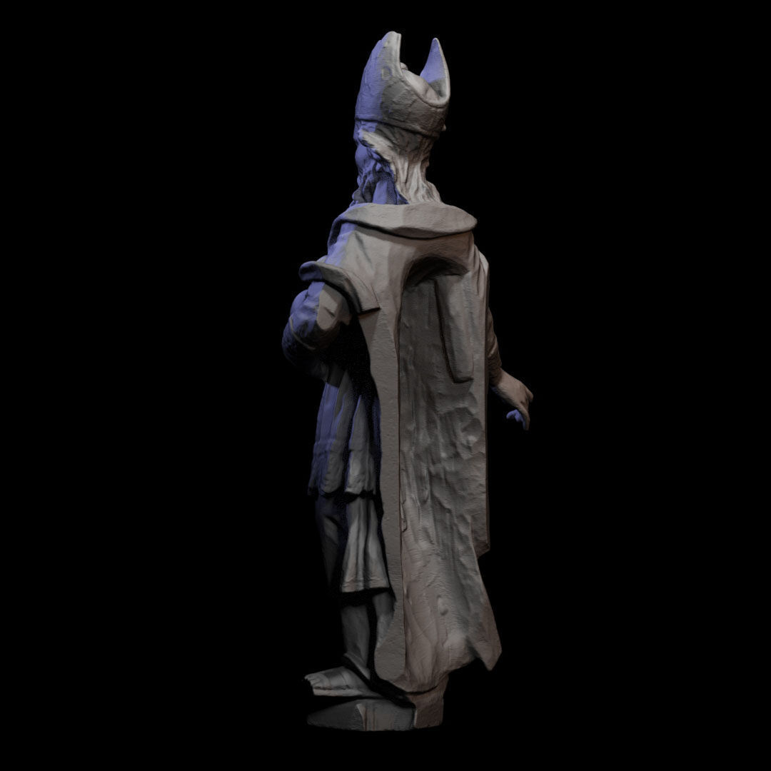 Wooden sculpture 030 3D print model_4