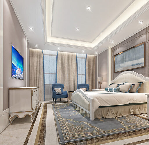 Hotel room 3D model