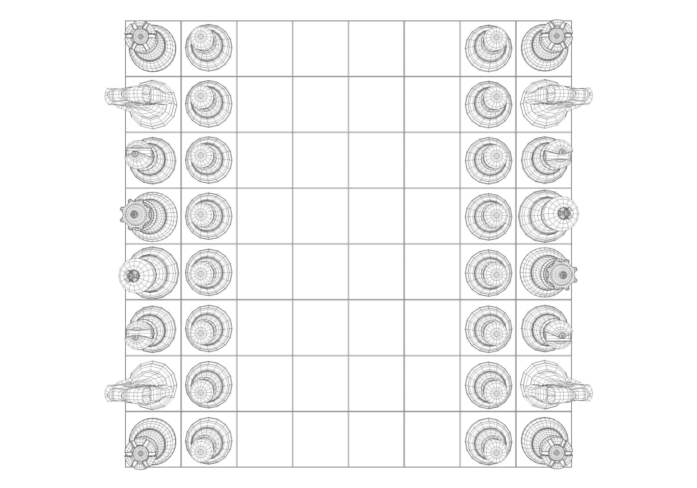 Chess Set 3D model_11