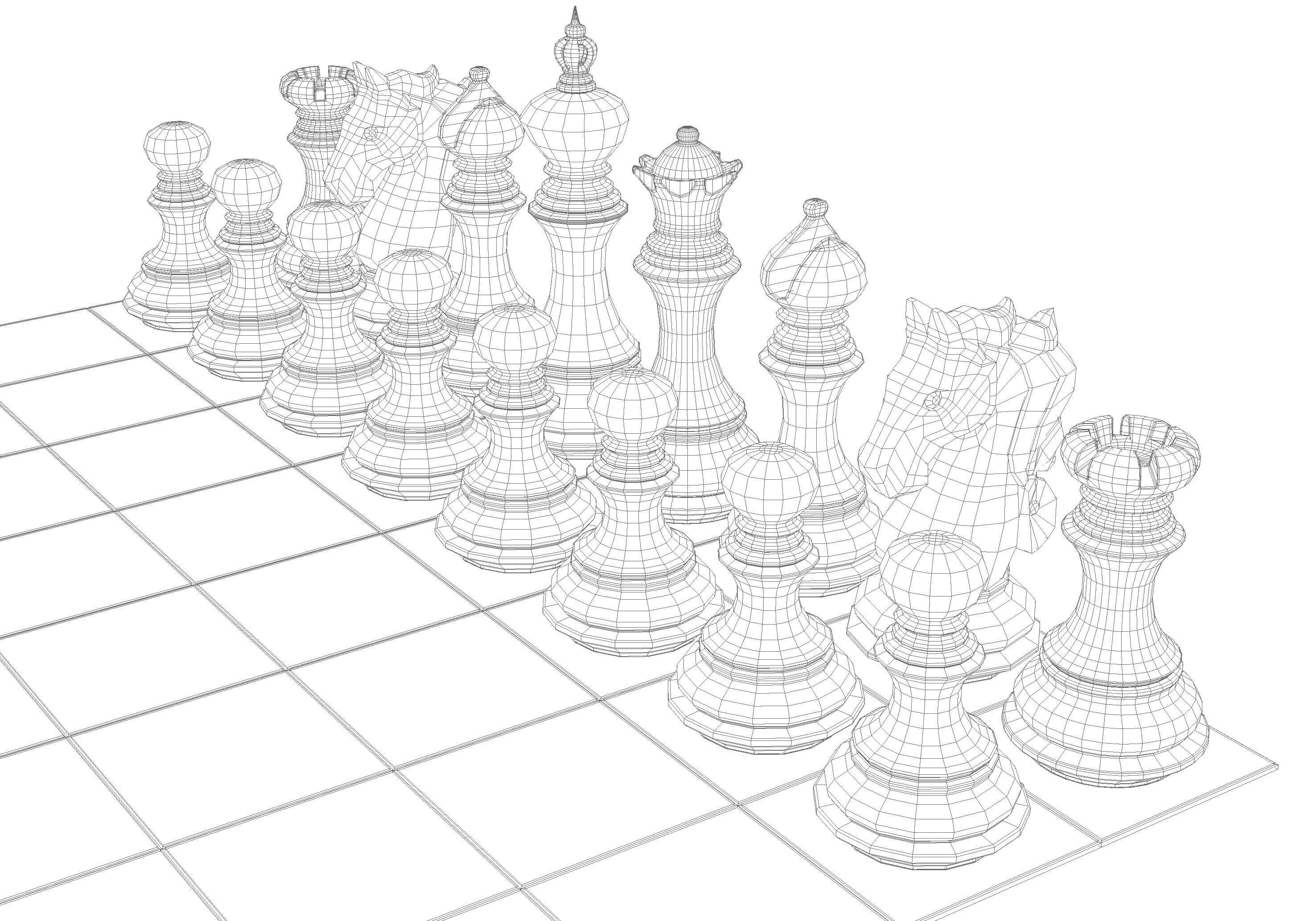 Chess Set 3D model_17