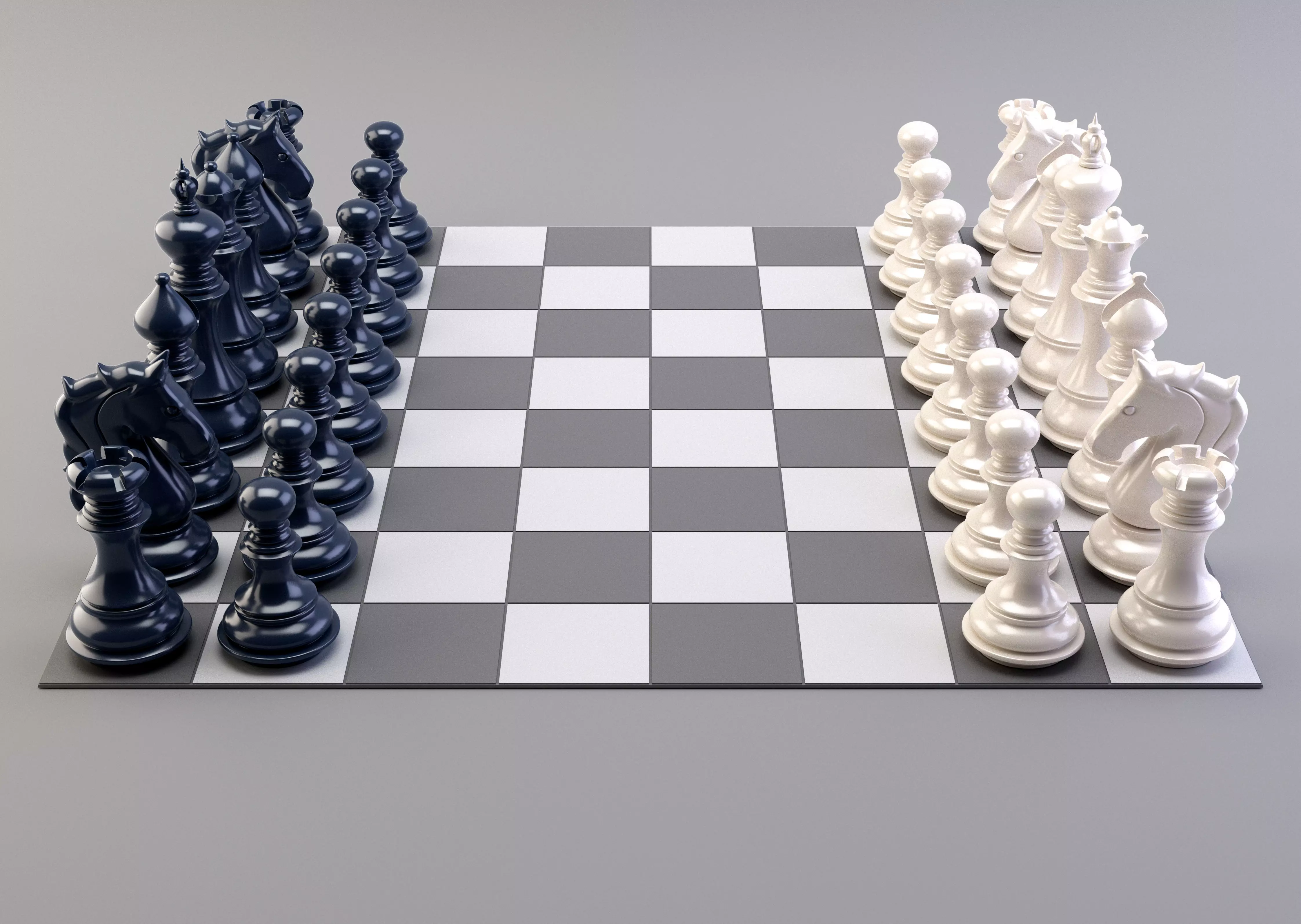 Chess Set 3D model_0