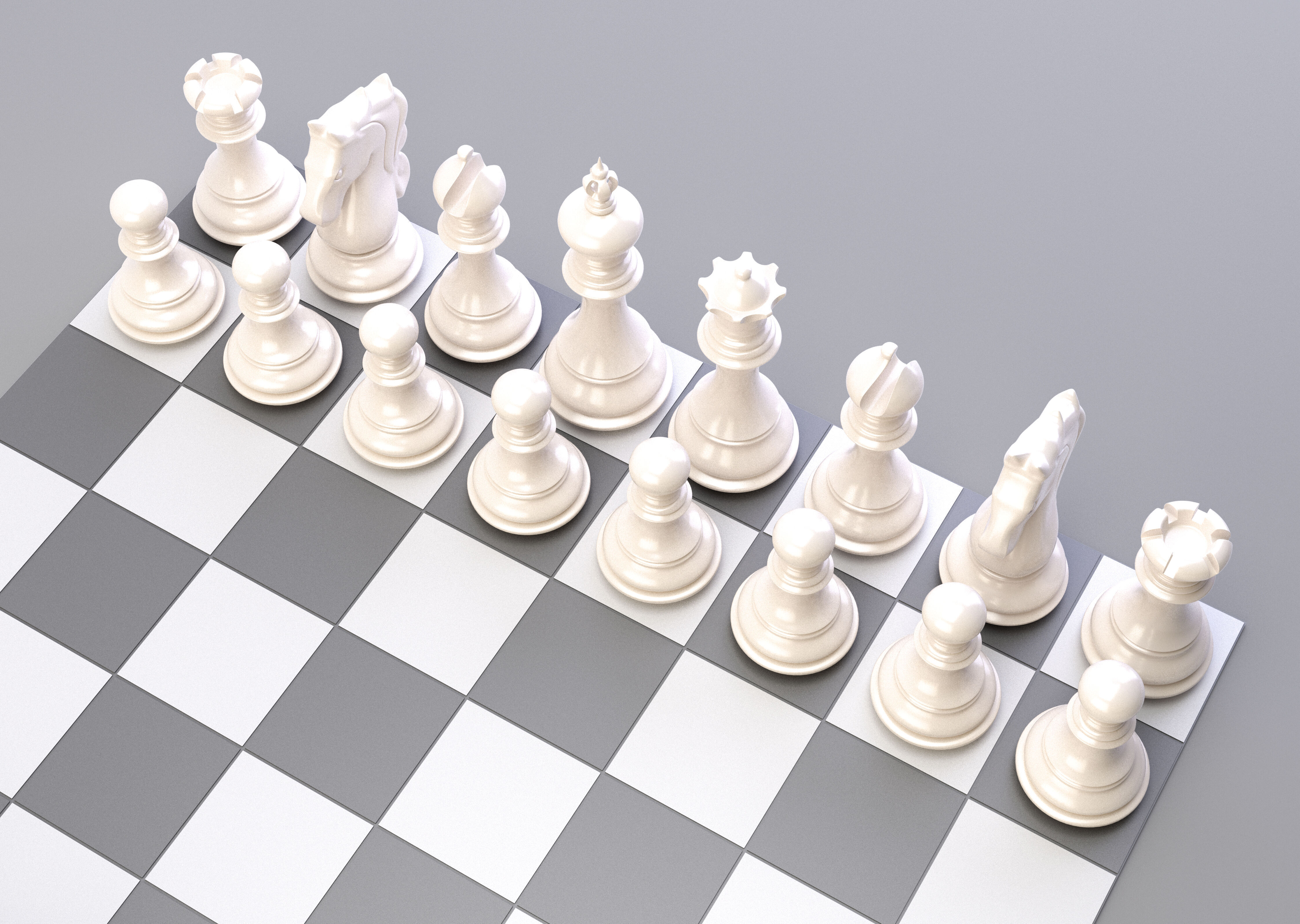 Chess Set 3D model_6