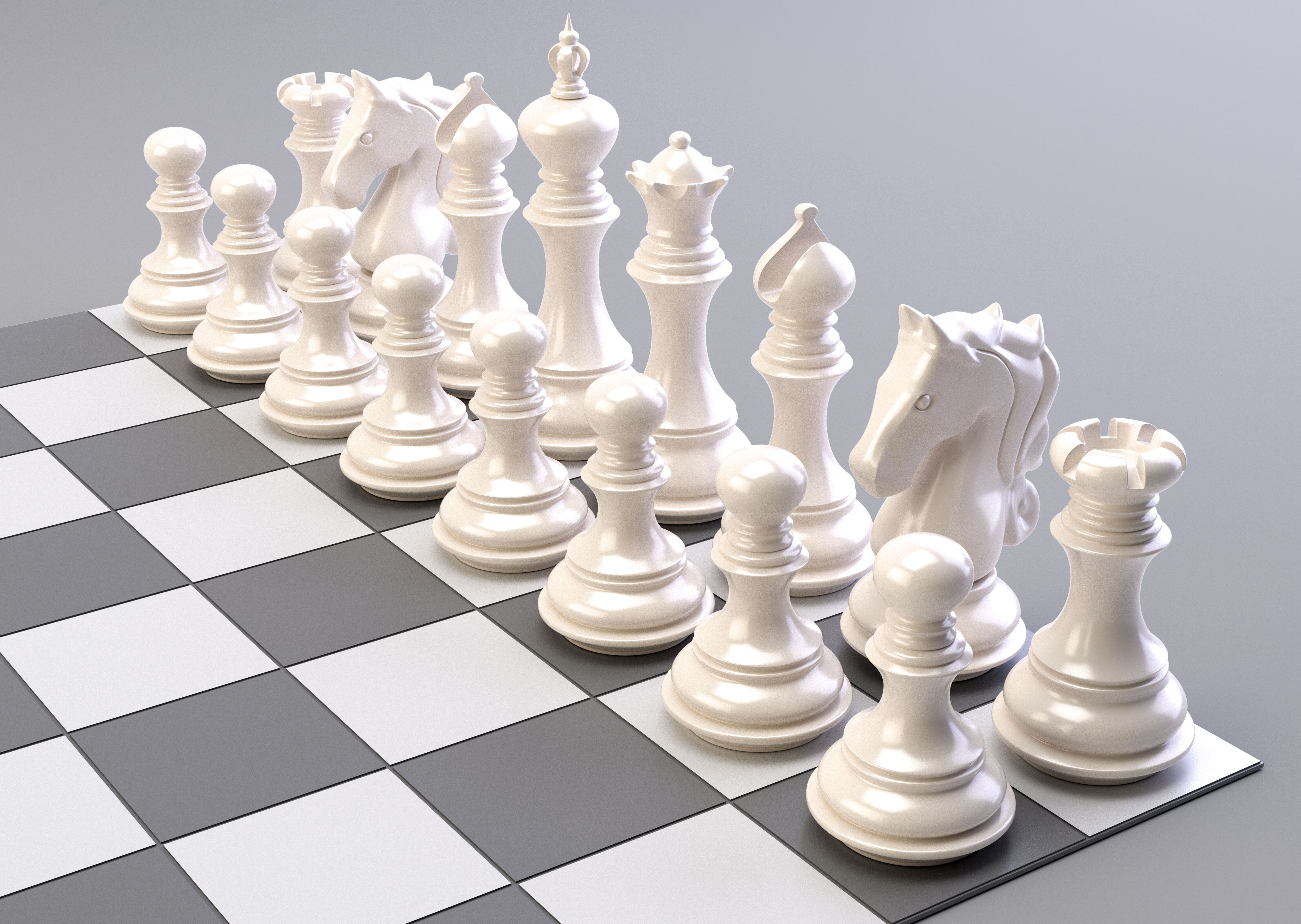 Chess Set 3D model_8