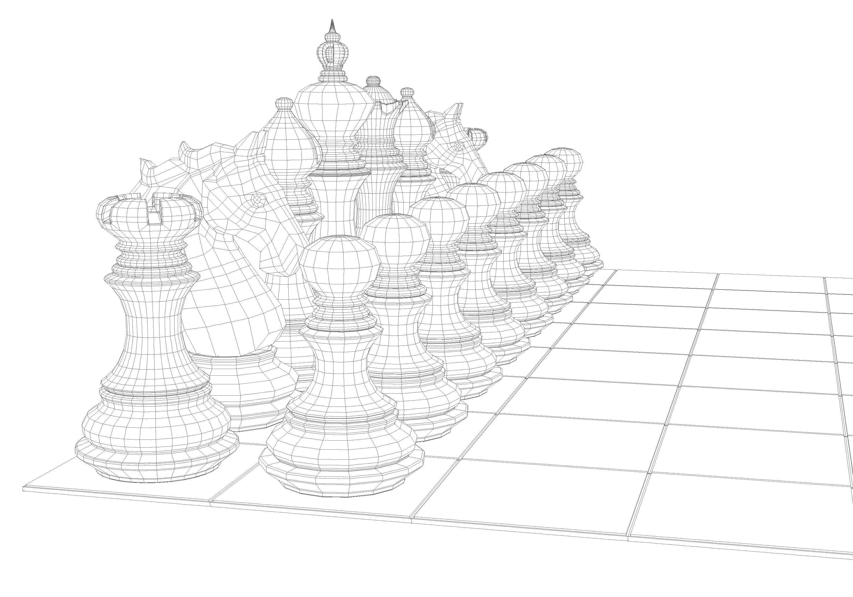 Chess Set 3D model_13