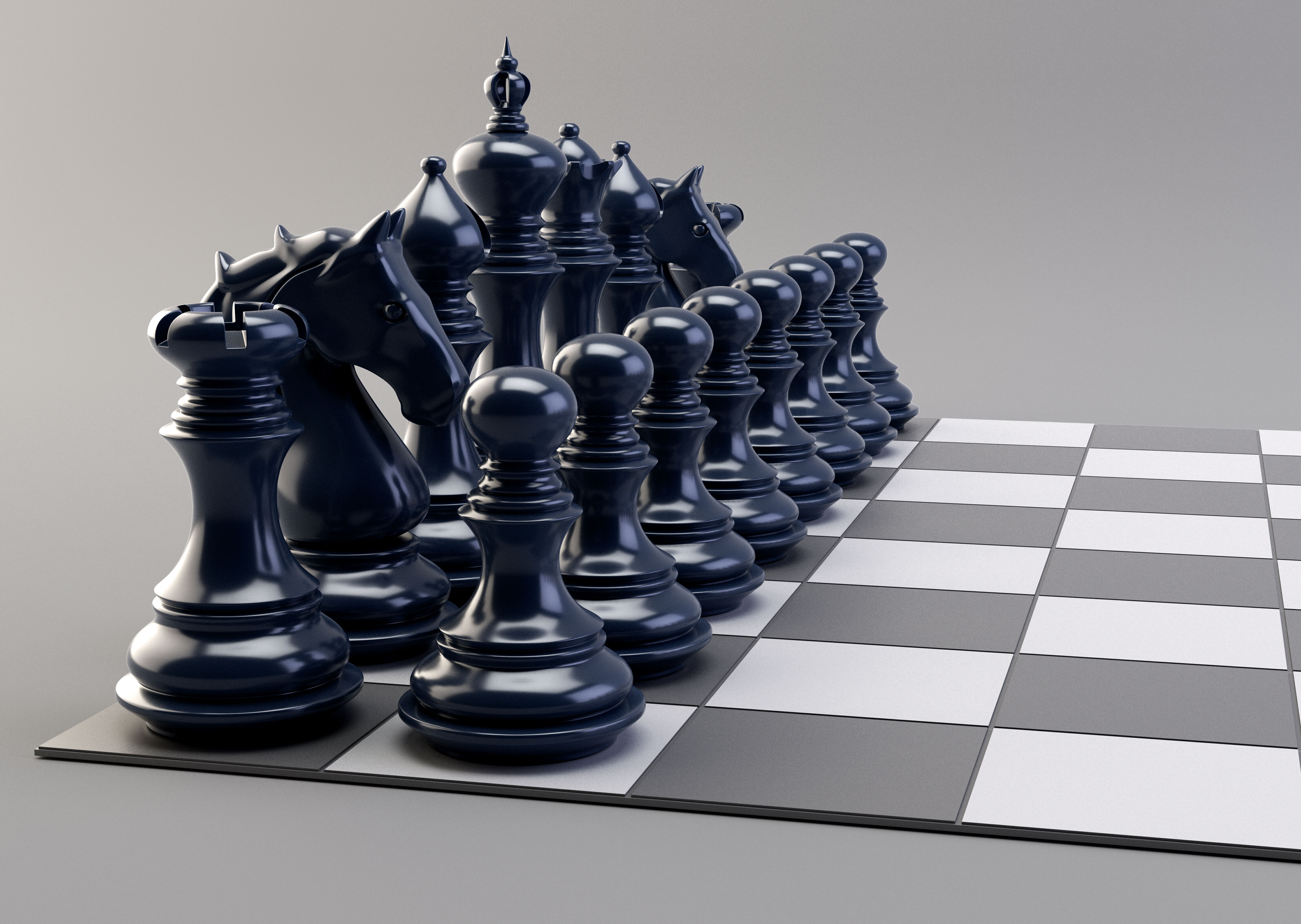 Chess Set 3D model_4