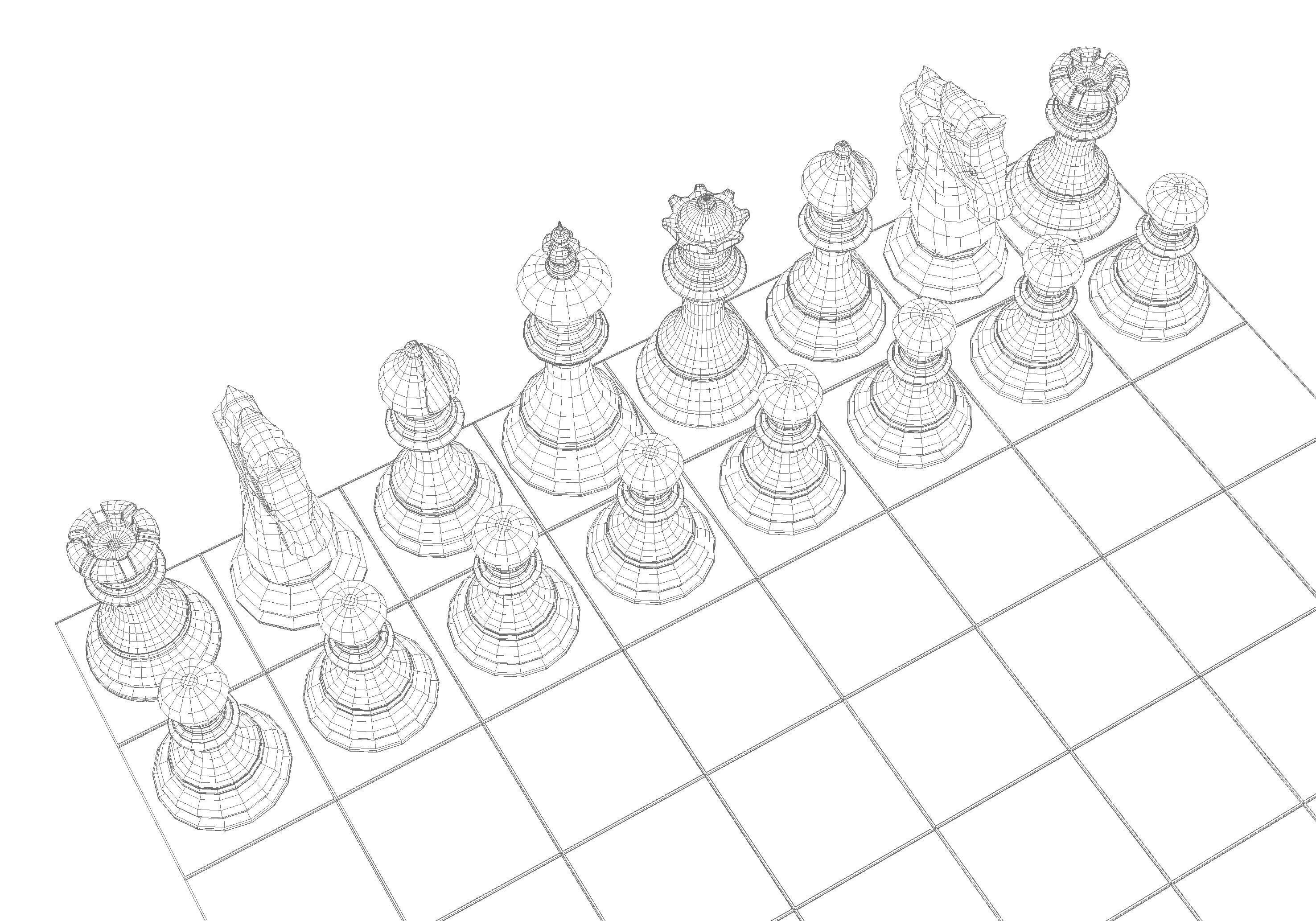Chess Set 3D model_12