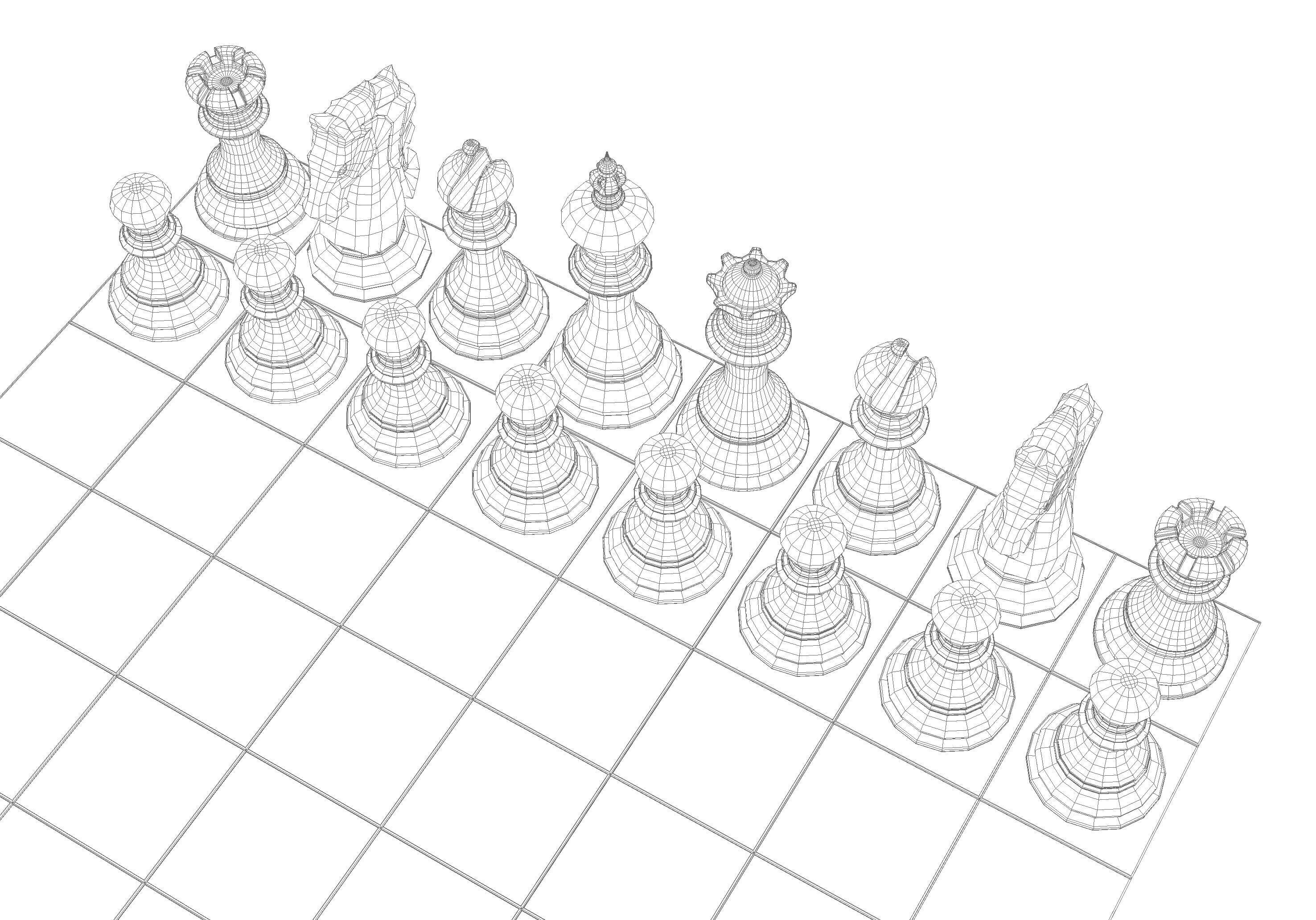 Chess Set 3D model_15