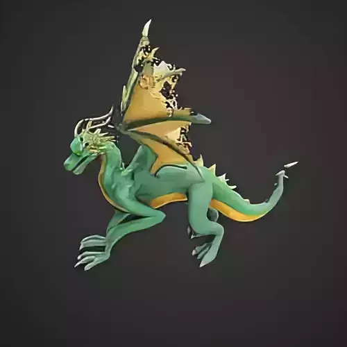 Ancient Fantasy Dragon 3D Model
