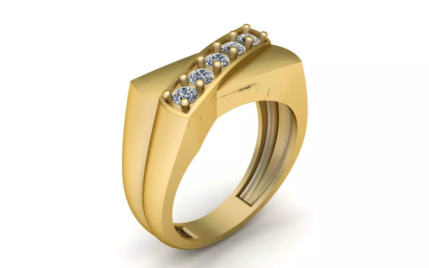 LUXURIOUS DIAMOND RING 3D PRINTABLE MODEL 3D print model