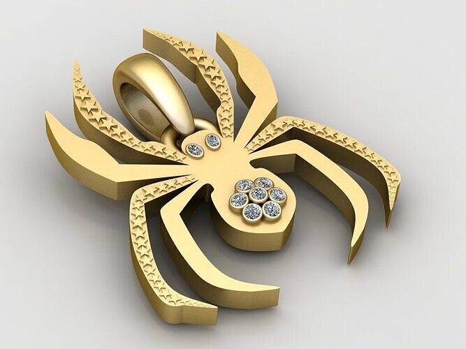 SPIDER ANIMAL PENDANT 3D PRINTABLE MODEL 3D print model