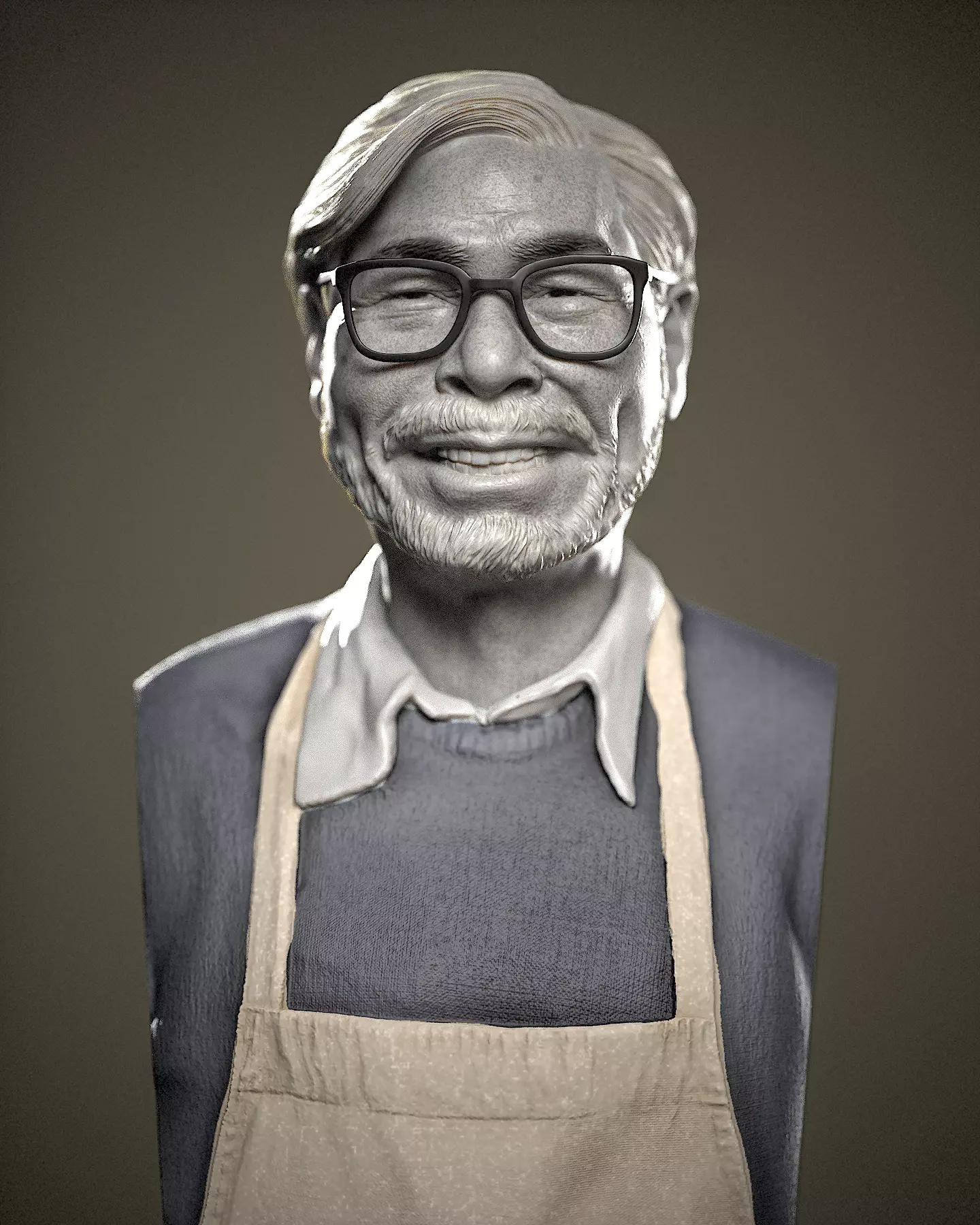 Hayao Miyazaki Spirited Away My Neighbor Totoro bust 3D print model