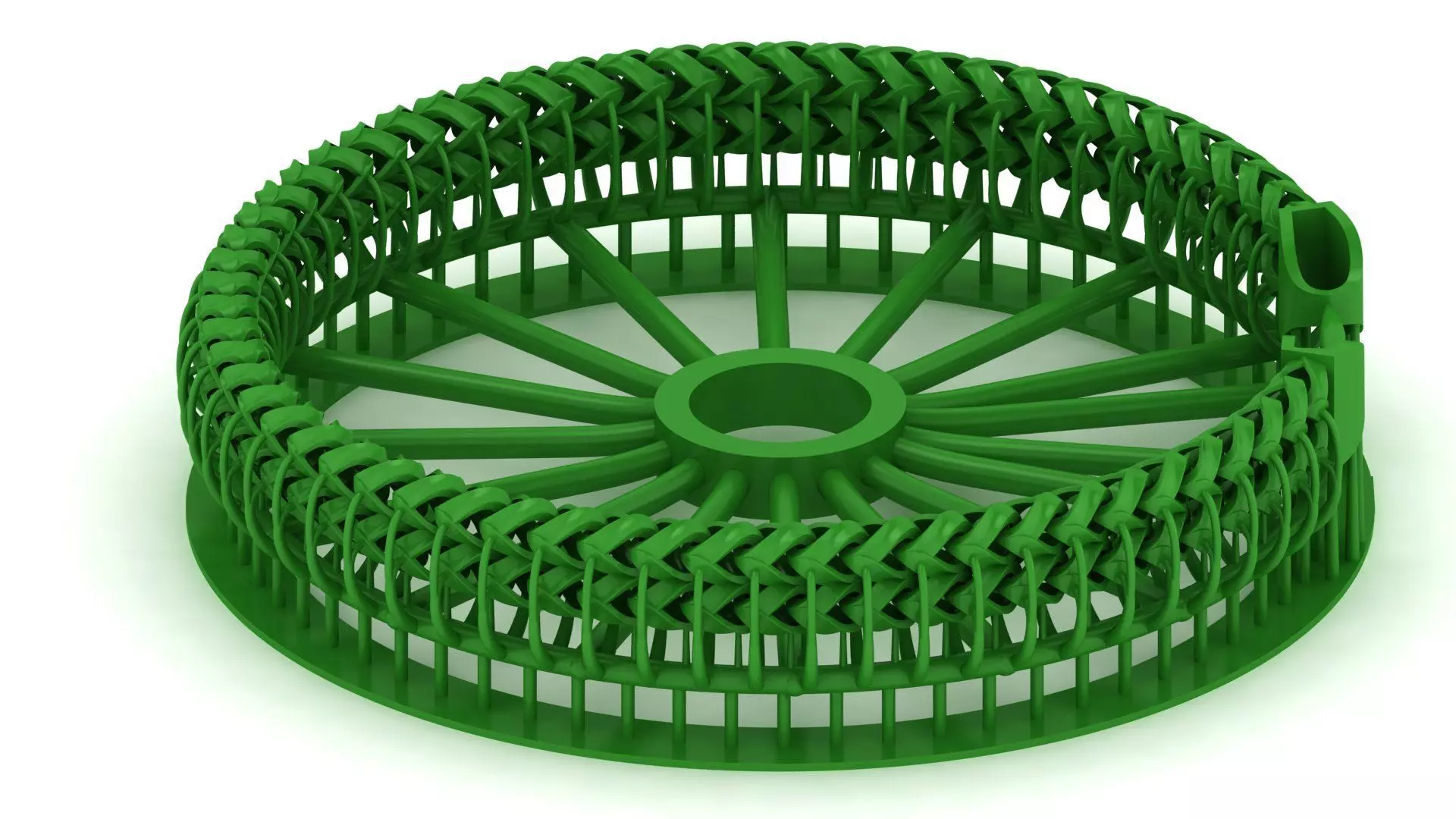 9 MM 2 line spiral Franco Cuban Bracelet or necklace edge   3D print model_0