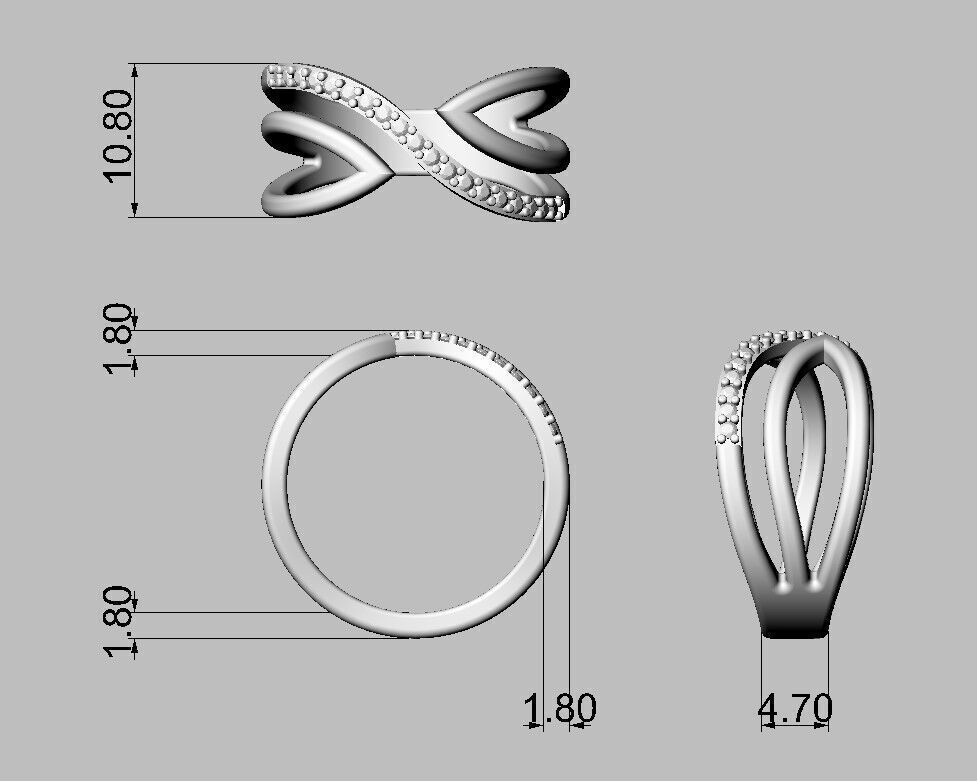 Diamond Ring 3D print model_5