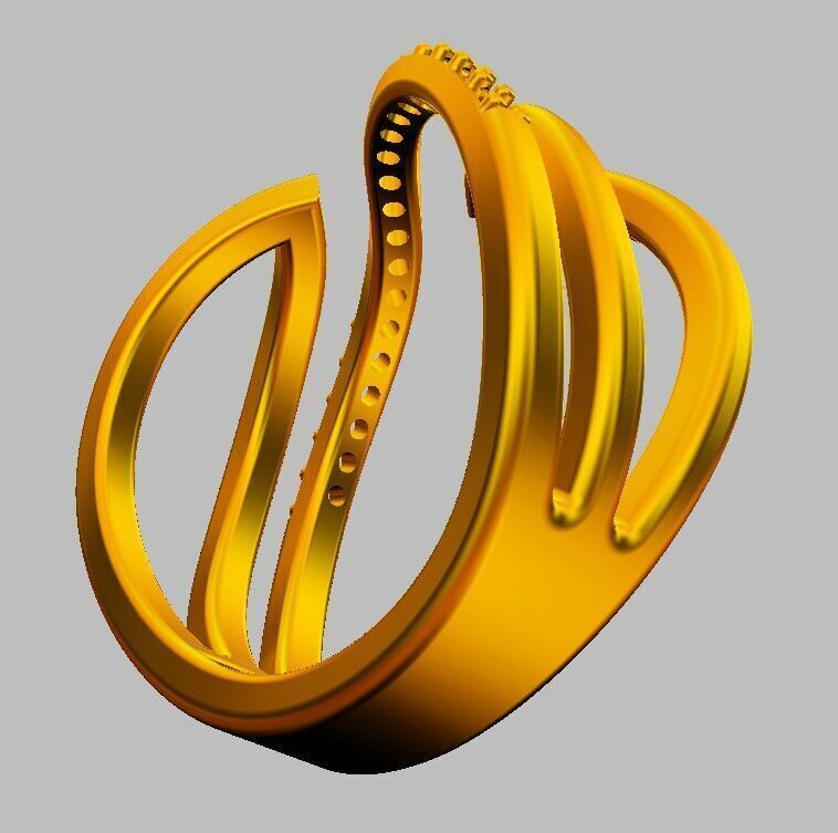 Diamond Ring 3D print model_12