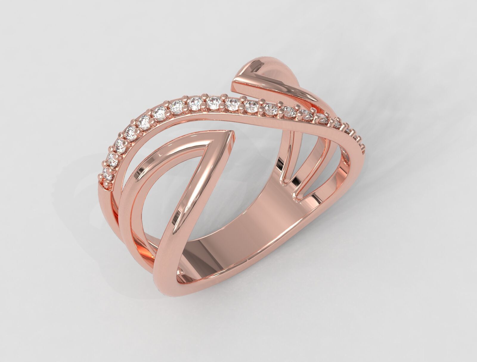 Diamond Ring 3D print model_3