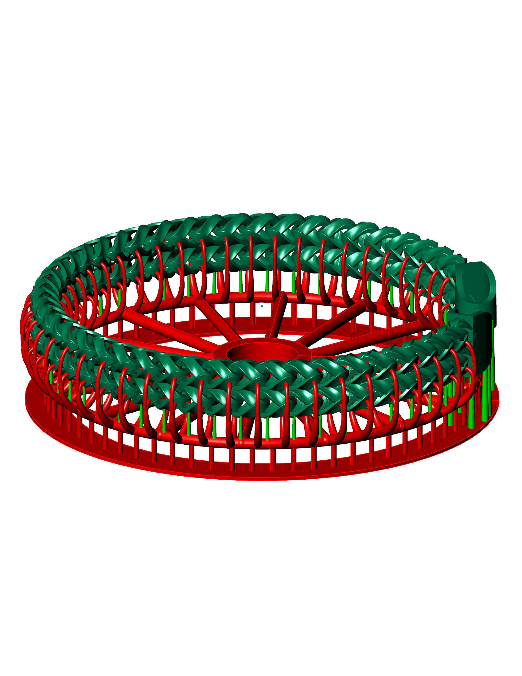 10 MM 2 line spiral Franco Cuban Bracelet or necklace edge  3D print model_2