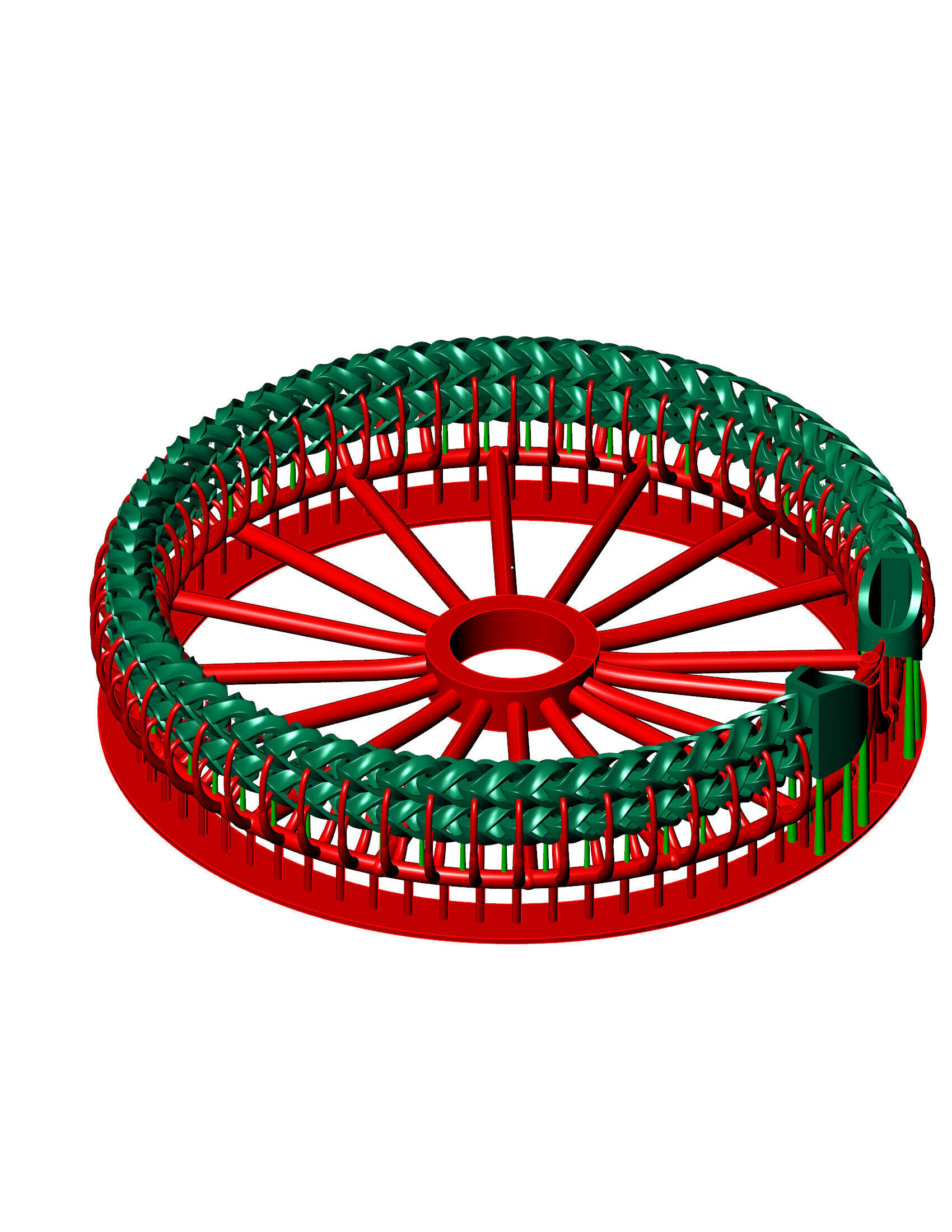 11 MM 2 line spiral Franco Cuban Bracelet or necklace edge 3D print model_1