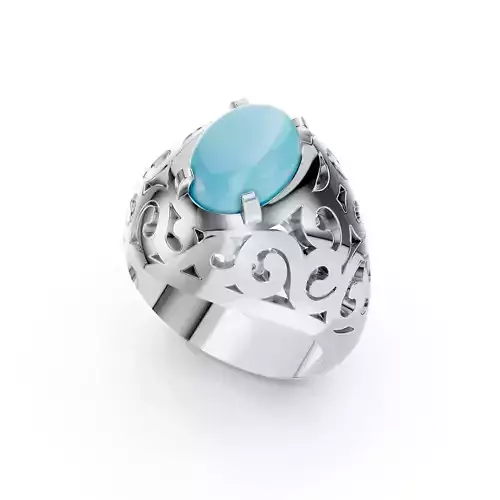 Oval Cabachon Signet Ring