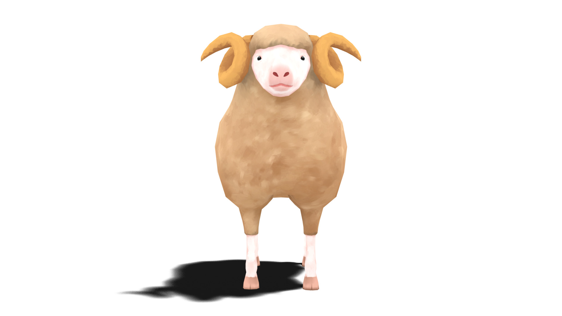 Sheep - Stylized Low-poly 3D model_1