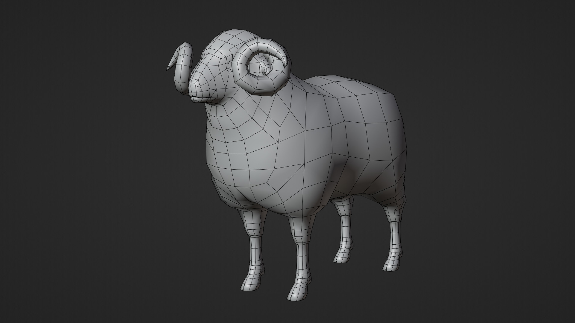Sheep - Stylized Low-poly 3D model_3
