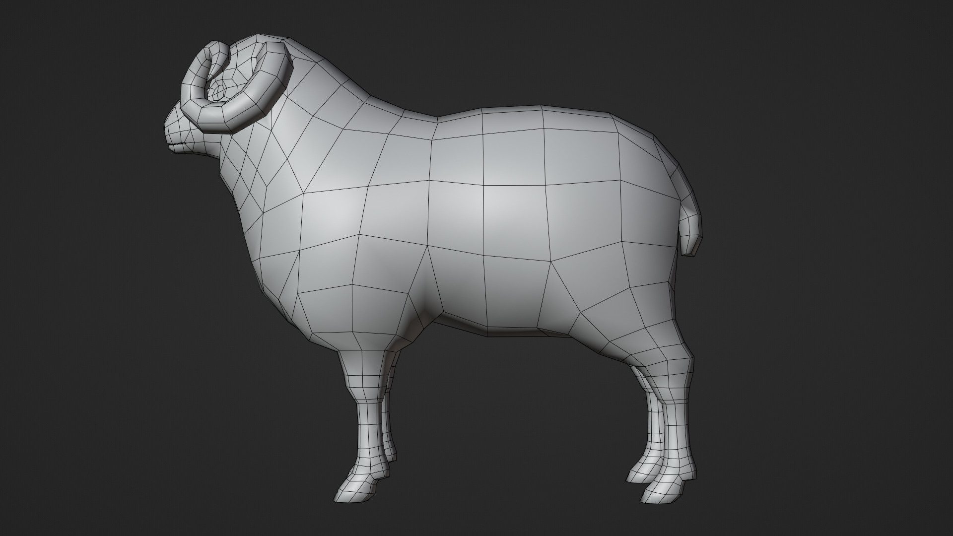 Sheep - Stylized Low-poly 3D model_4