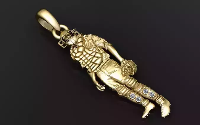 BASEBALL MEN PLAYER PENDANT 3D PRINTABLE MODEL