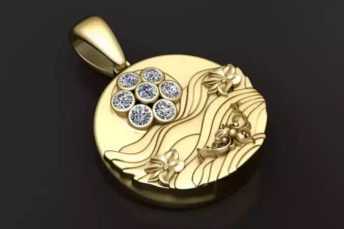 DESERT AREA COIN PENDANT 3D PRINTABLE MODEL