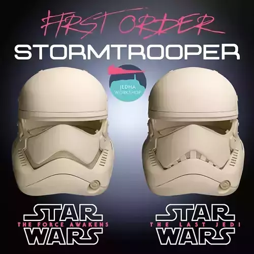 First Order Stormtrooper Helmet 3D Print Files Double Pack