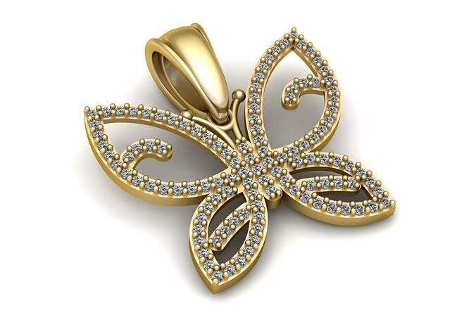 HIP HOP BUTTERFLY STYLE PENDANT 3D PRINTABLE MODEL 3D print model