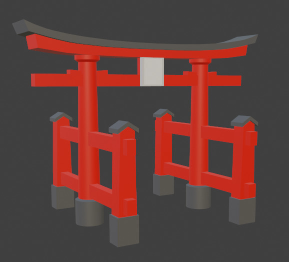 Torii Gates- Low-Poly Models Low-poly 3D model_11