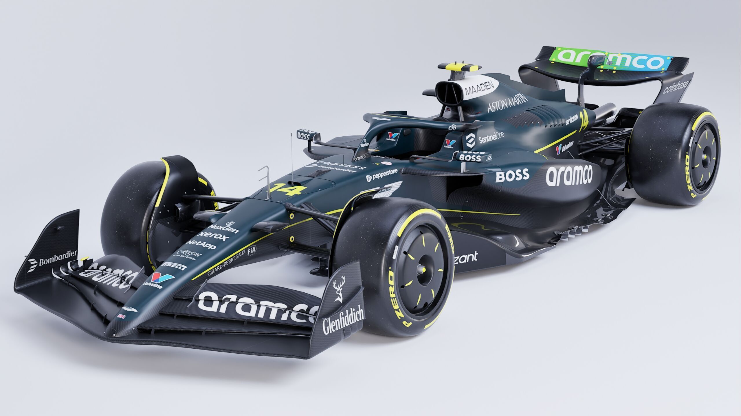 F1 2025 Aston Martin AMR25 Formula 1 Race Car Low-poly 3D model Low-poly 3D model_3